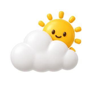 Sun behind cloud
